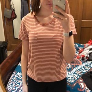 Light orange stripped t-shirt